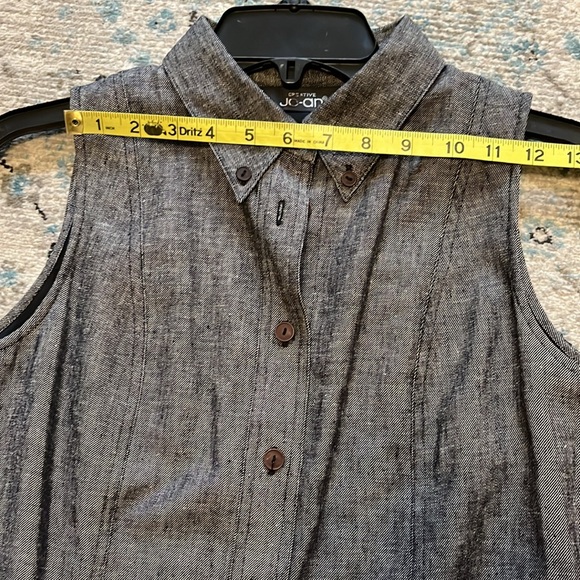 NWT Beautiful Hemp Brown Sleeveless Shirtdress - Picture 5 of 16
